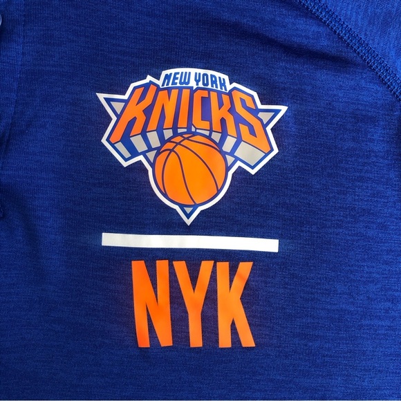 Under Armour NBA Combine New York Knicks Royal Blue Long Sleeve Hoodie Shirt XL - Picture 6 of 11